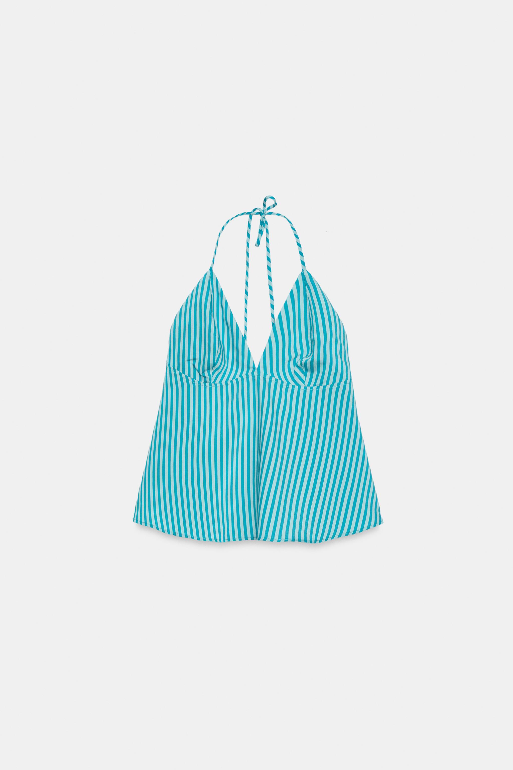 STRIPED OPEN BACK TOP